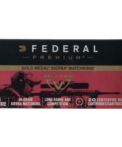 Federal Gold Medal Premium Rifle Ammo Brass .224 Valkyrie 20-Rounds 90 Grain Sierra MatchKing BTHP