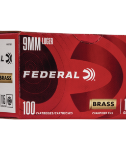 Federal Champion Training Handgun Ammo 9mm 100-Rounds 115 Grain FMJ