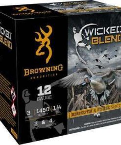 BROWNING WICKED BLEND 12 GAUGE 3" 1 1/4 OZ #2 & #4 BISMUTH SHOT - CASE - B193431232C