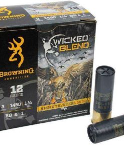BROWNING WICKED BLEND 12 GAUGE 3" 1 1/4 OZ #BB STEEL & #1 BISMUTH SHOT - CASE - B193431230C