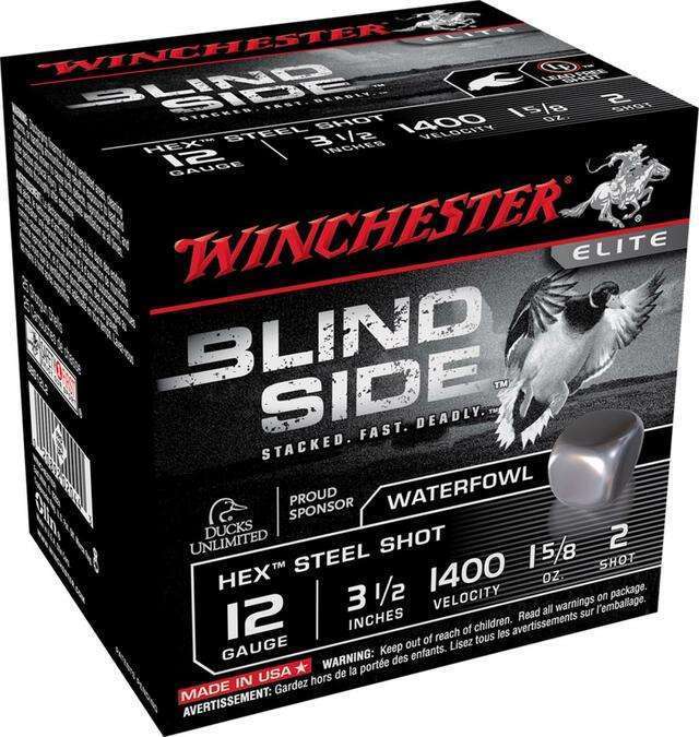 WINCHESTER AMMO SBS12L2 BLINDSIDE 12 GAUGE 3.5" 1 5/8 OZ 2 SHOT- CASE