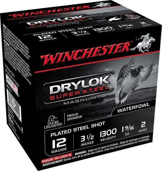 WINCHESTER AMMO XSM12L2C DRYLOK SUPER STEEL MAGNUM 12 GAUGE 3.5" 1 9/16 OZ 2 SHOT - CASE