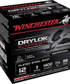 WINCHESTER AMMO XSV123BBC DRYLOCK SUPER STEEL MAGNUM 12 GAUGE 3" 1 1/4 OZ BB SHOT - CASE